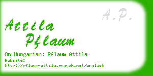 attila pflaum business card